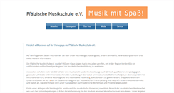 Desktop Screenshot of pfaelzische-musikschule.de